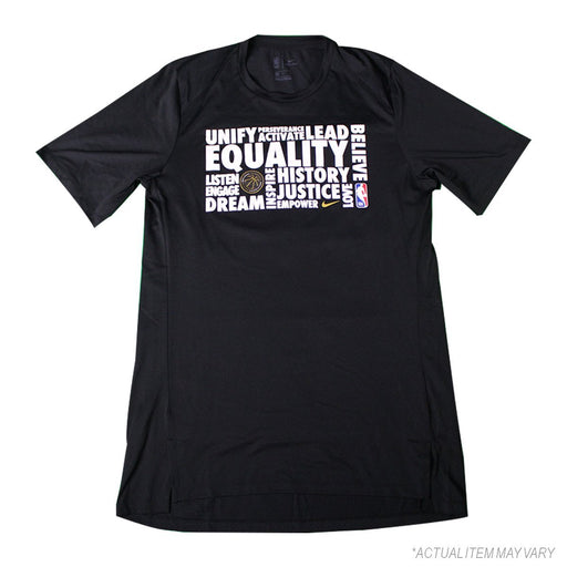 Spencer Dinwiddie Brooklyn Nets Game Used #8 Black History Month Home Warm Up Black T-Shirt (L)