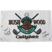 Cindy Morgan/Michael O'Keefe Dual Signed CaddyShack Golf Pin Flag w/ 