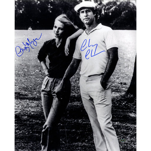 Cindy Morgan/Chevy Chase Dual Signed 16x20 photo