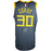 Stephen Curry Signed Golden State Warriors Nike Men's Chinese Heritage 'The Bay' Authentic On Court Jersey - Indigo (On Court Style with Rakuten logo)