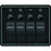 Blue Sea 8372 Water Resistant 4 Position - Black - Horizontal Mount Panel