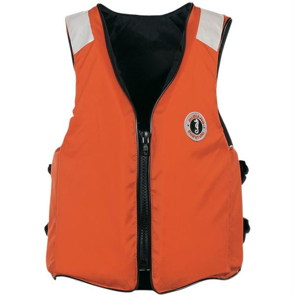 Mustang Standard Vest w-SOLAS Tape - SM - Orange