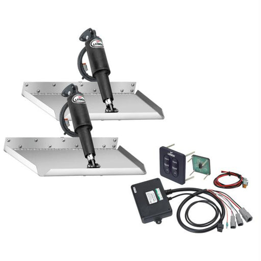 Lenco 12" x 12" Edgemount Trim Tab Kit w-Standard Tactile Switch Kit 12V