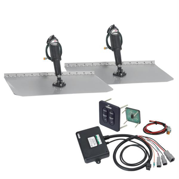 Lenco 12" x 18" Standard Trim Tab Kit w-Standard Tactile Switch Kit 12V