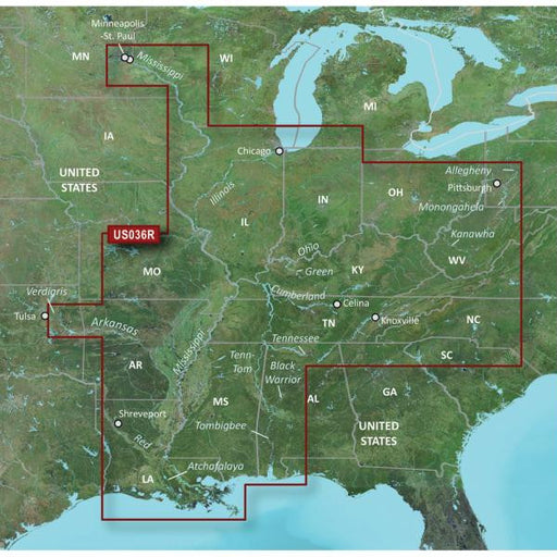 Garmin BlueChart&reg; g2 Vision&reg; - VUS036R - Inland Rivers - microSD-SD