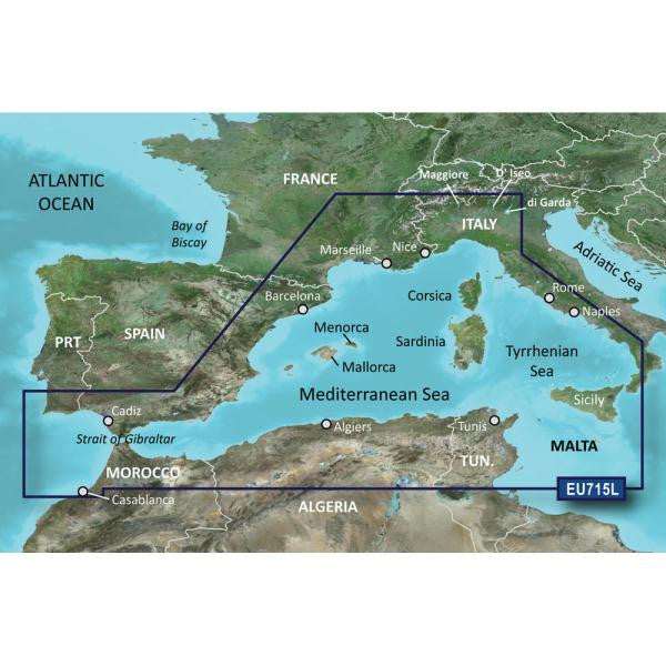Garmin BlueChart&reg; g2 Vision&reg; - VEU715L - West Mediterranean - microSD-SD