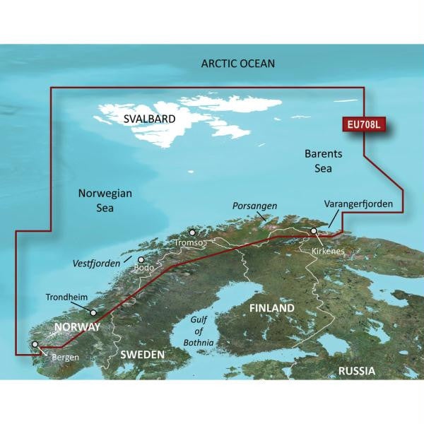 Garmin BlueChart&reg; g2 Vision&reg; - VEU708L - North Norway - microSD-SD