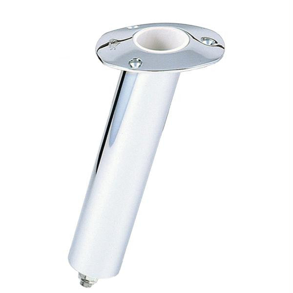 Lee's 15° Stainless Steel Swivel Base Flush Mount Rod HOlder - Extra Long Tube 2.25" OD X 14.5" Tube