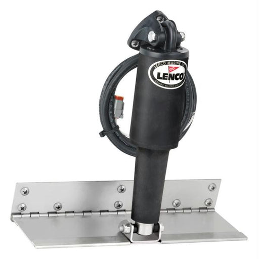 Lenco 4" x 12" Limited Space Trim Tab Kit w-o Switch Kit 12V -  Standard Finish - Short Actuator