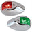 Perko LED Sidelights - Red-Green - 12V - Chrome Plated Housing