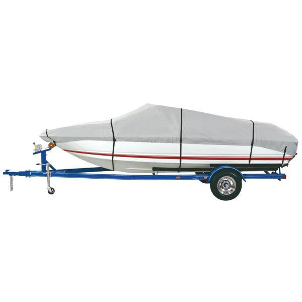 Dallas Manufacturing Co. Heavy Duty Polyester Boat Cover B - 14-16' V-Hull, Runabouts, Aluminum Bass Boats - Beam to 90"