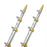 TACO 15' Telescopic Outrigger Poles 1-1-8" - Silver-Gold