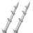 TACO 15' Telescopic Outrigger Poles HD 1-½" - Silver-Silver