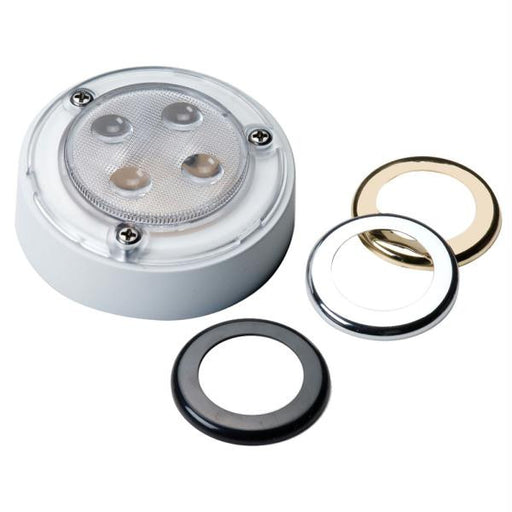 Innovative Lighting 4-LED 3" Round Interior Light - Black, Chrome & Gold Trim Rings