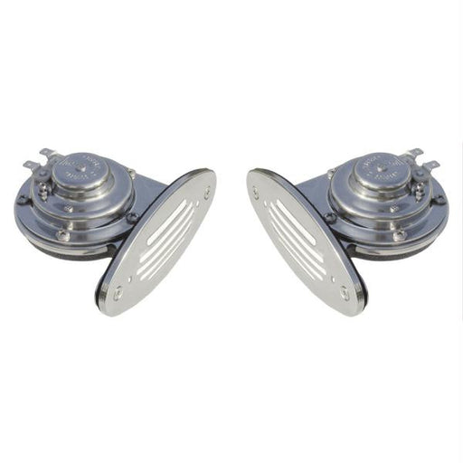 Ongaro Mini Dual Drop-In Horn w-SS Grills High & Low Pitch