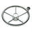 Ongaro 170 13.5" Stainless 5-Spoke Destroyer Wheel w- Stainless Cap and FingerGrip Rim - Fits 3-4" Tapered Shaft Helm