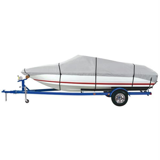 Dallas Manufacturing Co. 600 Denier Grey Universal Boat Cover - Model D - Fits 17'-19' - Beam Width to 96"