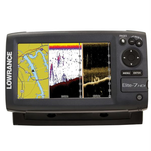 Lowrance Elite-7 HDI Combo 50-200-455-800 T-M Transducer - No Charts