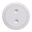 Beckson 6" Smooth Center Screw-Out Deck Plate - White