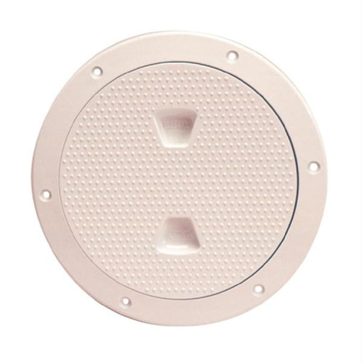 Beckson 6" Non-Skid Screw-Out Deck Plate - Beige
