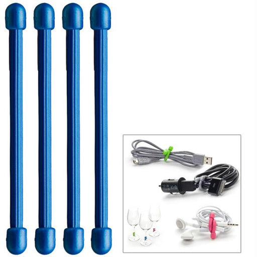 Nite Ize Gear Tie 3" - Blue 4 Pack