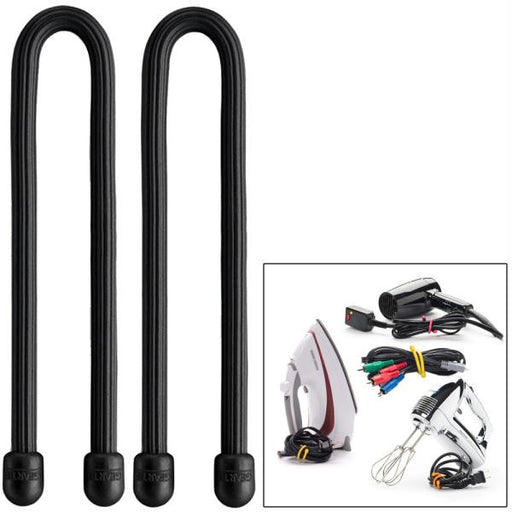 Nite Ize Gear Tie 6" - Black 2 Pack