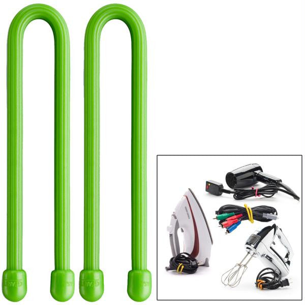 Nite Ize Gear Tie 6" - Lime Green 2 Pack