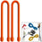 Nite Ize Gear Tie 12" - Bright Orange 2 Pack