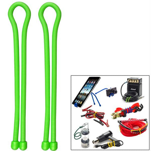 Nite Ize Gear Tie 18" - Lime Green 2 Pack