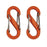 Nite Ize S-Biner Plastic Size #0 - Orange 2 Pack