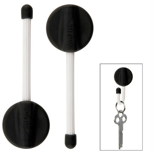 Nite Ize GearTie 2" Mountable Hanging Twist Tie - Black-White 2-Pack