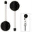 Nite Ize GearTie 2" Mountable Hanging Twist Tie - Black-White 2-Pack