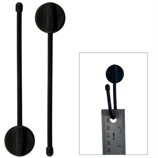 Nite Ize GearTie 4" Mountable Hanging Twist Tie - Black 2-Pack
