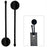 Nite Ize GearTie 4" Mountable Hanging Twist Tie - Black 2-Pack