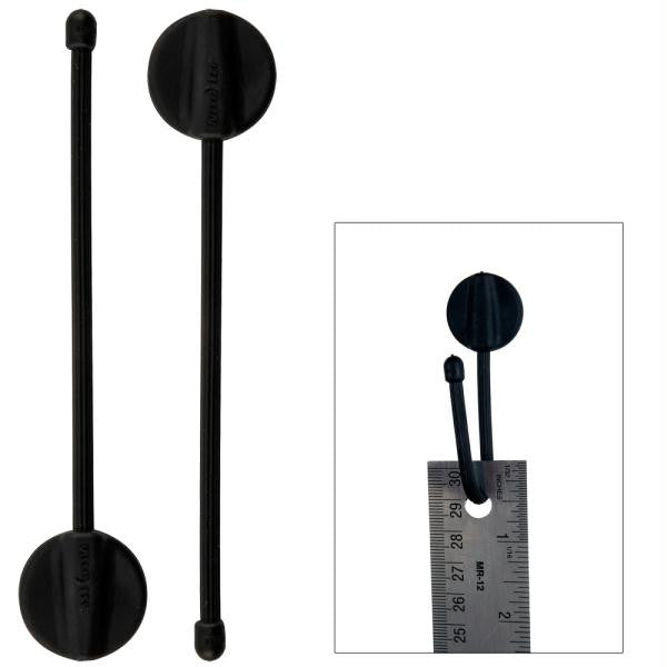 Nite Ize GearTie 4" Mountable Hanging Twist Tie - Black 2-Pack