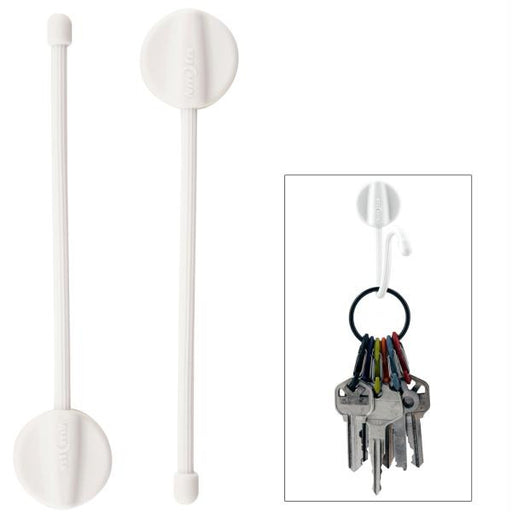 Nite Ize GearTie 4" Mountable Hanging Twist Tie - White 2-Pack