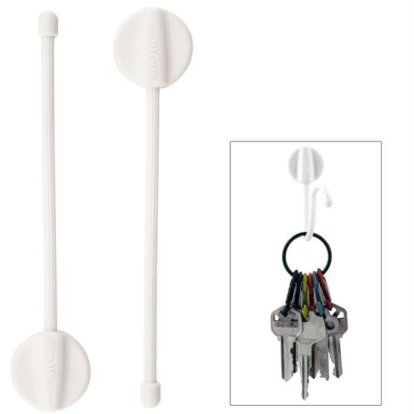 Nite Ize GearTie 4" Mountable Hanging Twist Tie - White 2-Pack