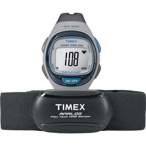Timex Personal Trainer Heart Rate Monitor - Silver-Blue