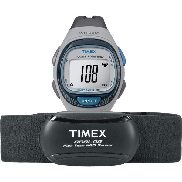 Timex Personal Trainer Heart Rate Monitor - Silver-Blue
