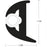 TACO Flex Vinyl Rub Rail Kit - Black w-White Insert - 50' - 1-7-8" x 1-3-8"