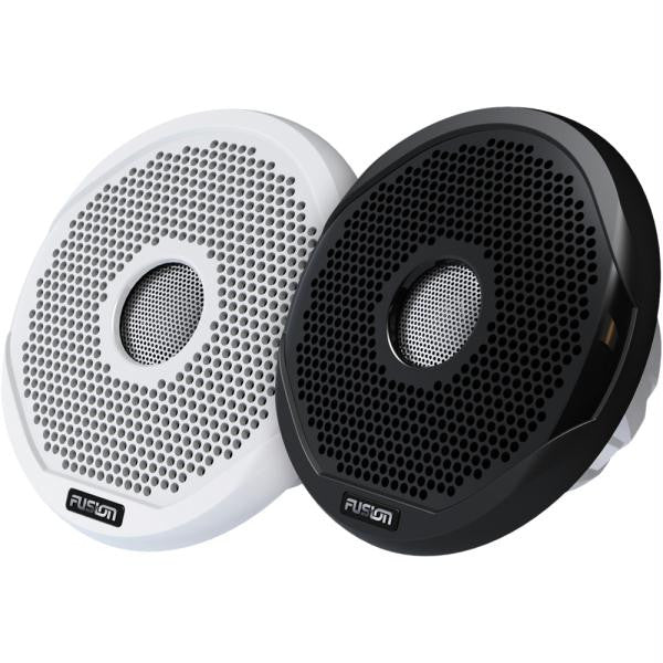 FUSION 6" Round 2-Way IPX65 Marine Speaker - 200W - (Pair) White w-Interchangeable Black & White Grills