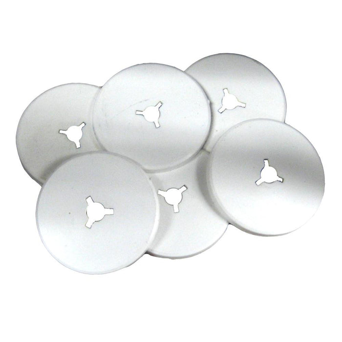 Weld Mount White Nylon 1.25" Stud Cover f-#10 x 20 Stud - Qty. 50