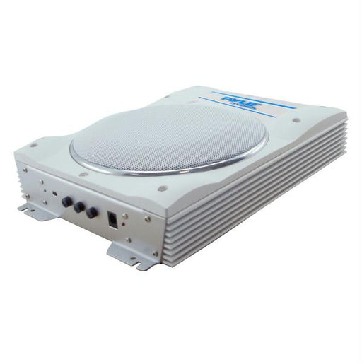 Pyle 8" Low-Profile Super Slim Active Amplified Marine-Waterproof Subwoofer System - 600W