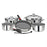 Magma 10-Piece Stainless Steel Gourmet "Nesting" Induction Compatible Cookware Set w-Ceramica&reg; Non-Stick