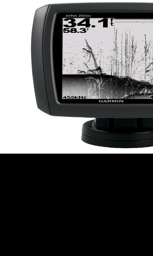 Garmin echo&trade; 201dv Fishfinder w-4-Pin All-in-One 77-200 kHz HD-ID-DownVü Transducer