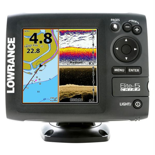 Lowrance Elite-5 CHIRP Fishfinder-Chartplotter Gold Combo - No Transducer