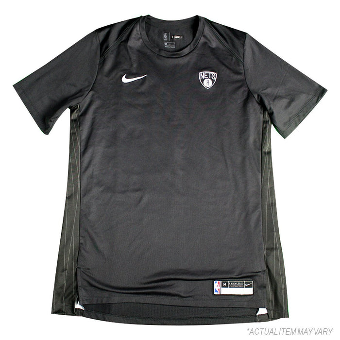 Caris LeVert Brooklyn Nets Game Used #22 City Edition Black Short Sleeve Shooting Shirt (L)