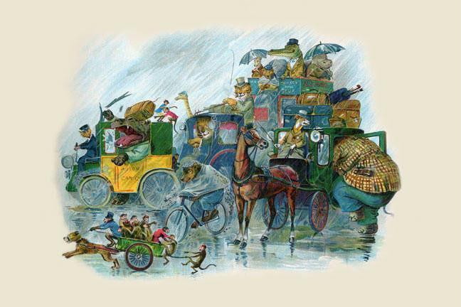 All Animal Land is off to the Station 20x30 poster