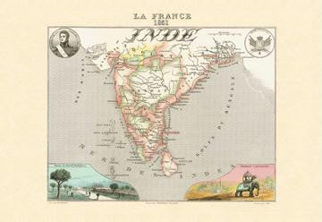 Inde Francaise 20x30 poster