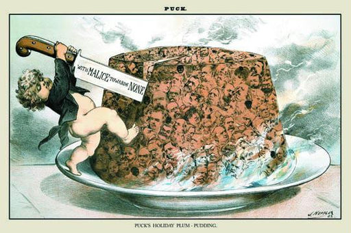 Puck Magazine: Puck's Holiday Plum-Pudding 20x30 poster
